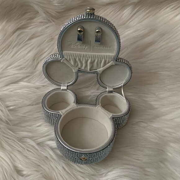 BAUBLE BAR X DISNEY Bejeweled Mickey Mouse Travel Jewelry Case in Silver - Picture 5 of 6